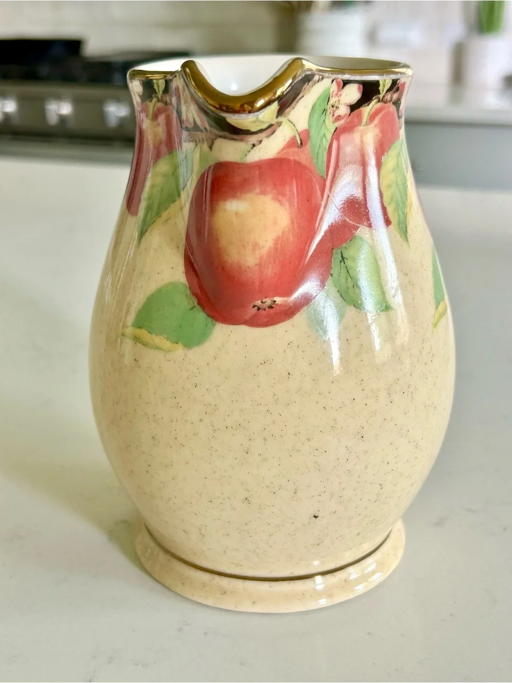 Ceramica Yapacunchi Pitcher with gold rim~product of Ecuador
